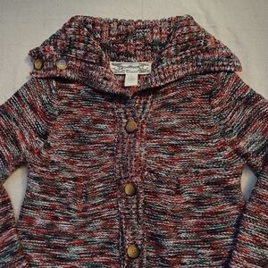 Tiara Multicolor Knit Long Cardigan Sweater Women's Size Small